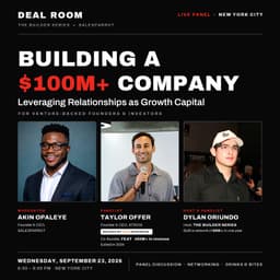 Building a $100M+ Company - Leveraging Relationships as Growth Capital | The Builder Series X SalesParrot