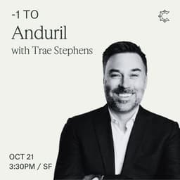 -1 to Anduril with Trae Stephens