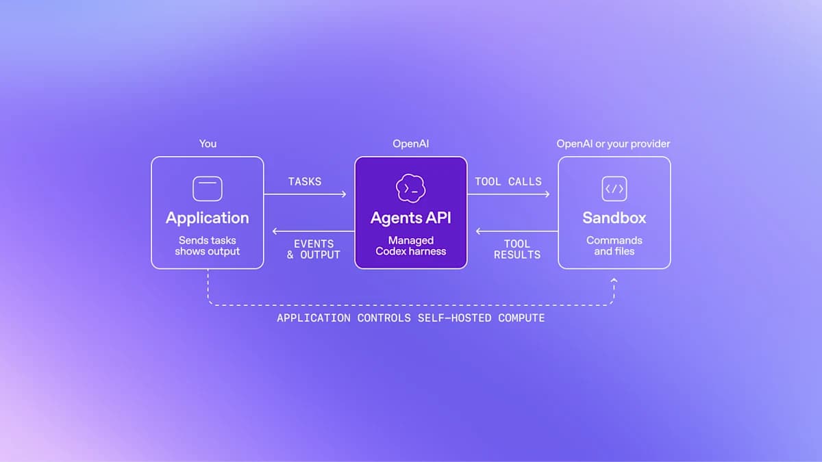 OpenAI's diagram of the Agents API and its application and sandbox connections