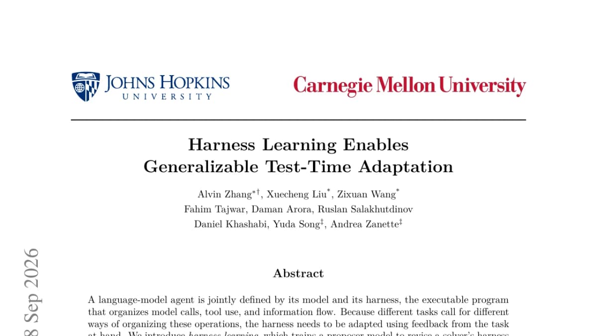 Harness Learning Enables Generalizable Test-Time Adaptation