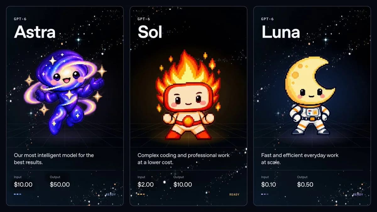 OpenAI launches GPT-6 Sol and Luna at half the price of GPT-5.6