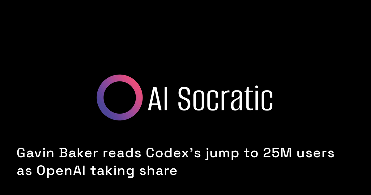 Gavin Baker reads Codex's jump to 25M users as OpenAI taking share | AI ...